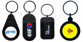 Rubber effect and plastic Keyrings